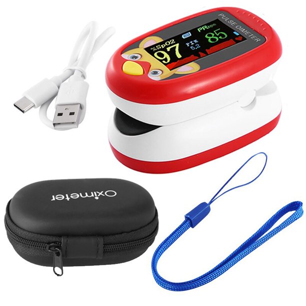 Oxímetro de pulso para dedo infantil, medidor de saturación de oxígeno en sangre pediátrico, recargable para niños recién nacidos, SPO2