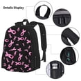 thumbnail image 3 of Balery Breast Cancer Awareness Mochila escolar 3 en 1 para niños: mochila resistente con lonchera térmica y estuche para lápices. Mochila escolar para niños y niñas., 3 of 7