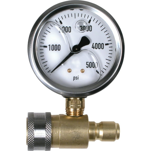 Northstar Pressure Washer Pressure Gauge - 5000 PSI, 3/8in. Fitting