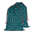 thumbnail image 2 of Christmas Bags Drawstring,Teal Christmas Star Pattern Large Xmas Christmas Gift Bags,Reusable for Xmas and New Year Party Favors and Supplies,27.6" X 19.7", 2 of 6