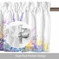 thumbnail image 6 of Spring Flowers Valance Curtain Idyllic Purple Lavender Window Valances Rod Pocket Short Curtains Window Treatments for Kitchen Bedroom Bathroom Laundry 56" x 16", 6 of 9