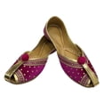 thumbnail image 4 of Women Velvet & Leather Ballet Ballerina Flat Shoes Gift for her Punjabi Jutti For Women US 10/ EURO 42, 4 of 5