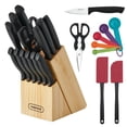 thumbnail image 1 of Set de utensilios y cuchillería de acero inoxidable Farberware Classic de 23 piezas, color negro, 1 of 3