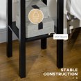 thumbnail image 5 of 29" 2-Tier Side Table with Storage, Elegant End Table for Living Room, Bedroom, Black, 5 of 9