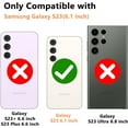 thumbnail image 2 of Case for Samsung Galaxy S23 Case Military Grade Drop Case with Kickstand Metel Ring Magnetic Holder Shockproof Protective for Galaxy S23 Phone Case (Red), 2 of 17