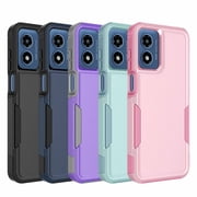 For Motorola Moto G Play 4G 2024 Case，Sturdy Durable Cover Cute Bumper Case for Moto G Play 4G 2024，Njjex Military Grade Protection Dual Layer Shockproof Heavy Duty Rugged Phone Case - Pink