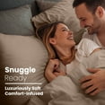thumbnail image 6 of Soft Lightweight 400TC 100% Cotton Sateen Bed Sheet Set – 3-Piece Twin – Tan, 6 of 8