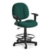 OFM Comfort Series Model 105-AA-DK Fabric Mid-Back Task Chair with Arms and Drafting Kit, Teal