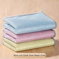 thumbnail image 3 of 6 Pcs Double-Sided Dish Cloths RUIFUNETEK Wire Lint Cloth Integrated Dish Wash Cloth, Multifunctional Wire Dishwashing Rags, Non-Scratch Dishcloths for Wet and Dry, Use for Cookware, Dishes, Sinks, 3 of 7