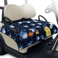 thumbnail image 2 of COEQINE Golf Cart Seat Cushion Cover, Portable Design Folds with Handle, Universal Fit 51.2x30.3", Quilted Comfort Padding with 4 Pockets, for 2/4 Person Seats, Golf Ball Blue Lightning, 2 of 8