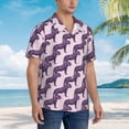 thumbnail image 5 of Xecao Leopard Print print Hawaiian shirt - a stylish short-sleeve button-down for men, perfect for casual beach and tropical outings., 5 of 9
