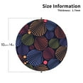 thumbnail image 3 of Disketp Colorful Shells Funny Coasters,4 Pcs Leather Coasters With Holder, Perfect Housewarming Hostess Gifts,Protect Furniture From Water Marks Scratch And Damage, 3 of 9