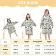 thumbnail image 3 of Dailycode Wearable Blanket Hoodie Oversized Sherpa Flannel Blankets with Pocket for 3-14 Year Old Cute Astronaut Panda, 3 of 7