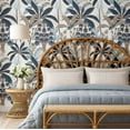 thumbnail image 3 of S4Sassy Peel and Stick Walls Covering, Tropical Banana Tree Print Removable Wall Wrap - Blue Instant Wall Mural for Bathroom, Laundry Room, Closet Interior - Self-Adhesive Wallpaper Vinyl - 25"x120", 3 of 8
