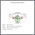 thumbnail image 5 of Gem Stone King 925 Silver and 10K Rose Gold Green Prasiolite Engagement Ring for Women | 0.75 Cttw | Oval 7X5MM | Gemstone Birthstone | Size 6, 5 of 5