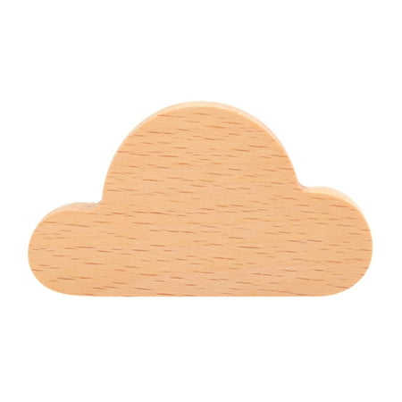 

Creative Cloud Shape Magnetic Hooks Wooden Key Hook Wall Key Hanger for Home Office (Beech)