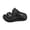 Black, variant on Kids Cloud Slippers Quick Drying Hook Loop Back Strap Slip on Flat Slides Sandals Summer Casual Beach Slippers