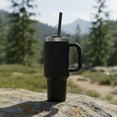thumbnail image 3 of Ozark Trail 40 oz Stainless Steel Insulated Tumbler with Handle, Black, 3 of 16