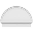thumbnail image 3 of Ekena Millwork 30"W x 21-3/4"H x 2-3/4"P Half Round Smooth Architectural Grade PVC Combination Pediment, 3 of 7