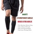 thumbnail image 4 of Espinilleras de fútbol para niños, jóvenes y adultos, manga de compresión de pantorrilla con almohadillas de panal, soporte para espinilla, béisbol, boxeo, kickboxing, MTB, livianas (1 par), 4 of 6