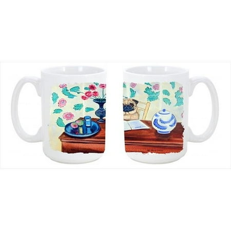 

Pug Dishwasher Safe Microwavable Ceramic Coffee Mug 15 oz.