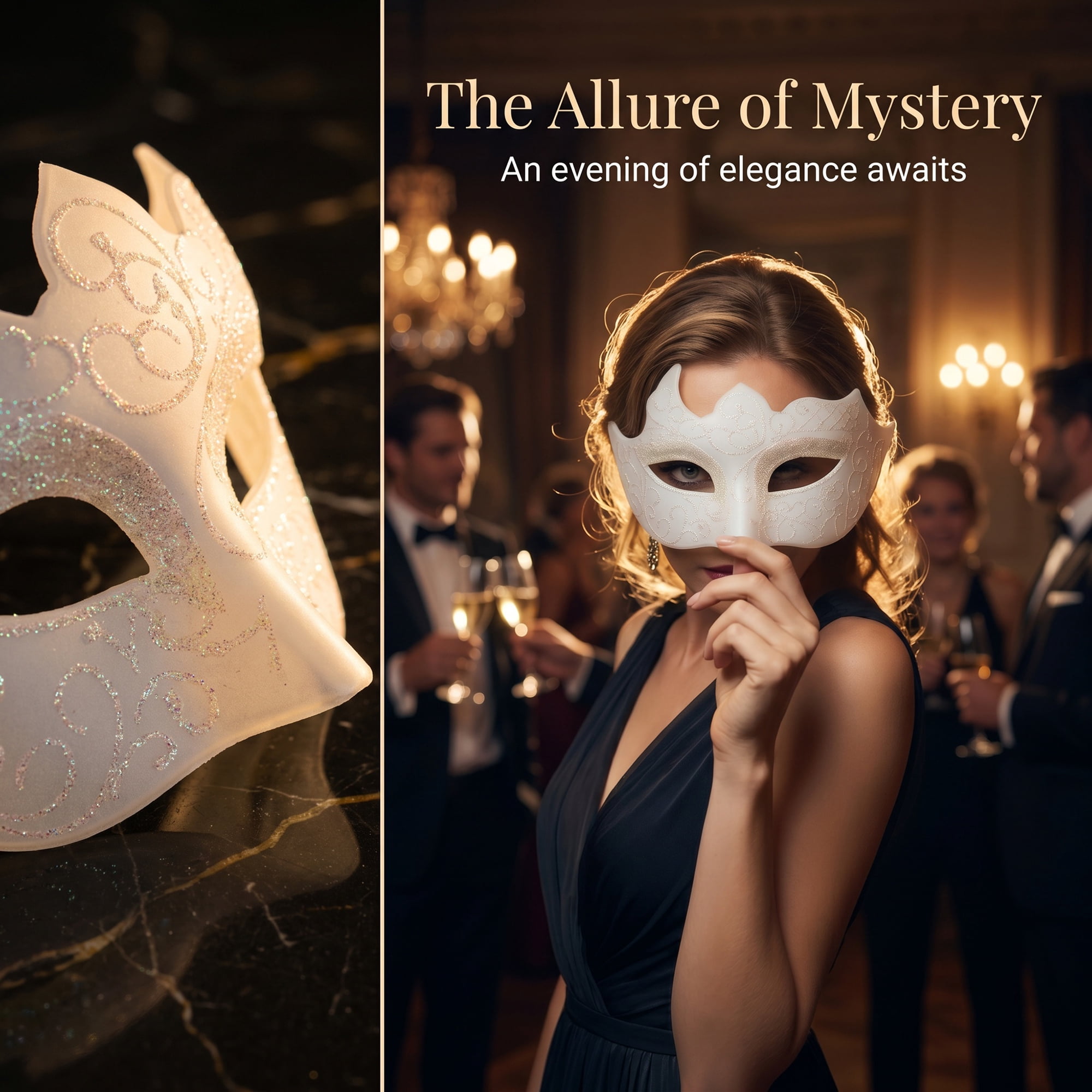 Unique Bargains Venetian Masquerade Mask for Halloween Costume Party White 6.7" x 4.3"