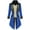 Blue, variant on Men's Fake Two Piece Tuxedo, Steampunk Costume Coat, Gothic Victorian Tailcoat for Roleplay, Victorian Style Long Coats, Medieval Inspired Formal Jacket
