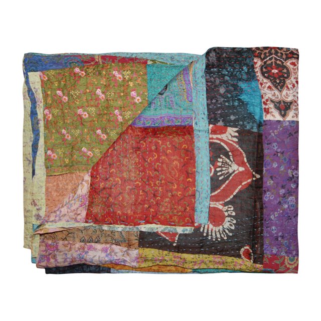 Taj Hotel Kantha Silk Blend Throw | 60"x90" | A