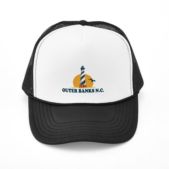 CafePress - Outer Banks NC Lighthouse Design - Adjustable Unisex Printed Trucker Hat with Mesh Back