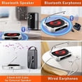 thumbnail image 4 of Portable CD Player Bluetooth Speaker,LED Screen, Stereo Player, Wall Mountable CD Music Player with FM Radio-Pink, 4 of 5