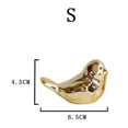 thumbnail image 2 of Figuras De Animales En Forma De Pájaros De Cerámica Dorada, Adornos De Escritorio Artesanales, Size_S, 2 of 9