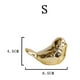 thumbnail image 2 of Figuras De Animales En Forma De Pájaros De Cerámica Dorada, Adornos De Escritorio Artesanales, Size_S, 2 of 9