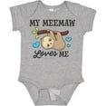 thumbnail image 3 of Inktastic My Meemaw Loves Me with Sloth and Hearts Boys or Girls Baby Bodysuit, 3 of 5