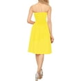 thumbnail image 3 of HAPPY BAY Women's Beach Summer Casual Smocked Mini Flowy Dress Tube Top Strapless Dresses for Women One Size Yellow, Solid, 3 of 4