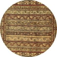 thumbnail image 1 of Ahgly Company Indoor Round Abstract Brown Modern Area Rugs, 7' Round, 1 of 4
