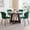 Green Chair, variant on 47" Round Dining Table Set for 4 Mid-Century Modern Kitchen Table with 4 Upholstered Chairs Kitchen Coffee Set Dining Table and Chairs for Living Room(Grey Table with 4 Yellow Chairs)