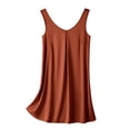 thumbnail image 3 of EKOUAER Women's 2 Pack Satin Silk Tank Sleepwear V Neck Sleepshirts Soft Sleeveless Chemise Nightdress, 3 of 4