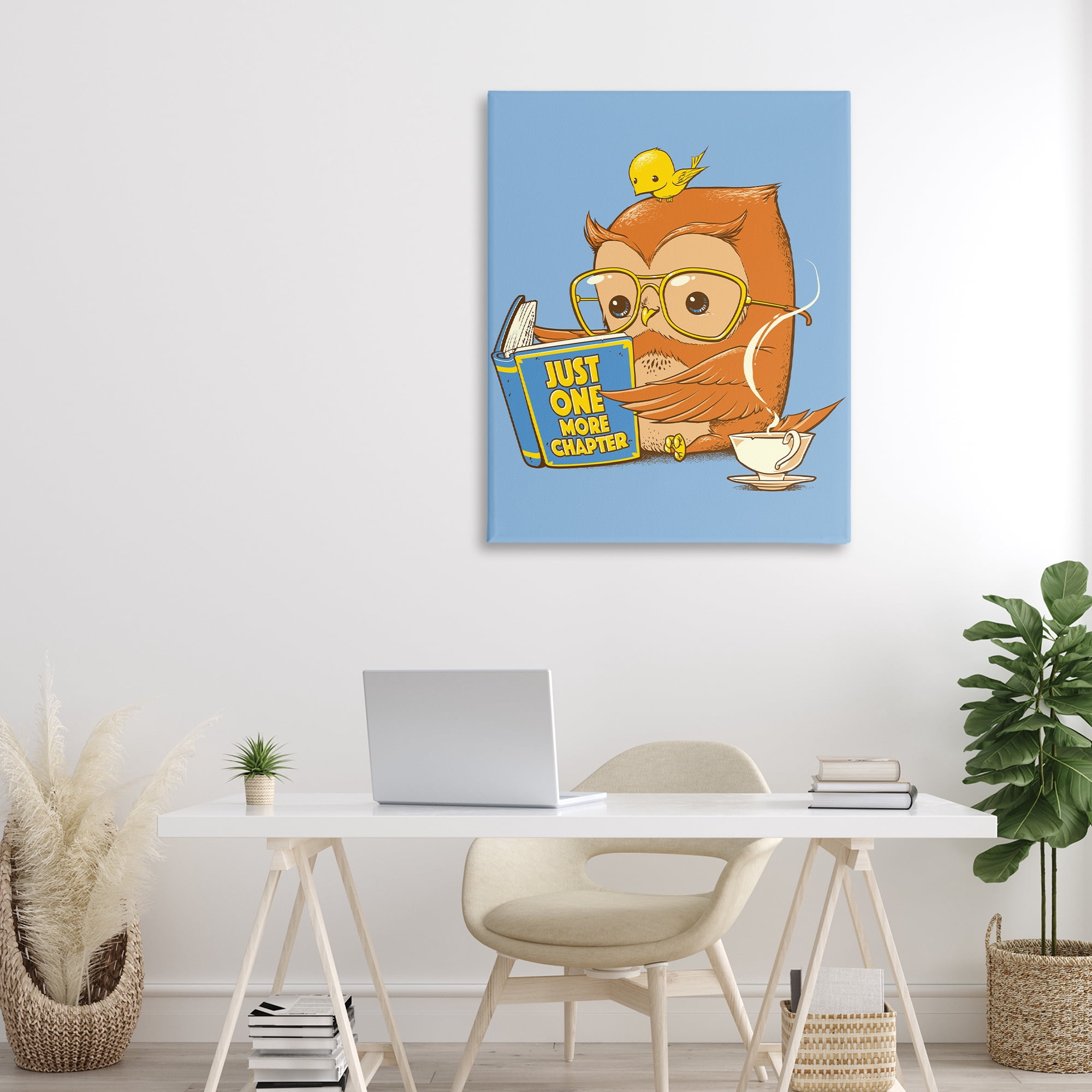 Stupell Industries One More Chapter Owl Canvas Wall Art, design by Tobe Fonseca