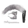 thumbnail image 2 of Bandeau Réglable Oreilles de Chat et Queue de Loup Costume Cosplay, Collier Cloche Doux et Confortable, Ensemble Cosplay de Fête avec Bande Élastique Adapté pour Robe, 2 of 8