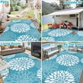 thumbnail image 4 of Alfombra de exterior Ilead, 183 x 274 cm, impermeable y reversible, color verde azulado, 4 of 9