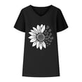 thumbnail image 4 of Tops for Women Trendy Viikei Womens Blouses and Tops Dressy,Women V-neck Print T-Shirts Fashion Comfortable Female Blouses Black XL, 4 of 4