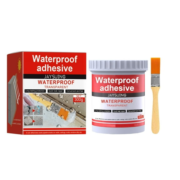 JLFNYA Transparent Waterproof Glue, Bathroom Caulk, Waterproof Caulk, Transparent Sealant, Bathroom Adhesive, Invisible Avoid-Leakage Agent, Suitable for Indoor, Outdoor, Bath, Shower, Sink, Wall