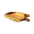 thumbnail image 4 of 18" Wooden Handmade Decorative Fruit Salad Bowl Kitchen Centerpiece Dining Tray Hand Carved Wood Leaf Shaped Serving Bowl, 4 of 5