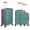 Dark Green, variant on Luggage 3-Pieces Set ABS Durable Suitcase Green 20"24"28"