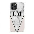 thumbnail image 1 of Personalised Pink x Grey Marble iPhone 12 Pro Case,iPhone 16 Pro Max, 1 of 3