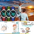 thumbnail image 4 of PASNEW Enfants Montres, Multifonctions Cool Rond Léger Imperméable à l'Eau Numérique Sports Enfants Regardent l'Âge 6-12 Bleu, 4 of 5