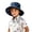 Navy, variant on Krdevn Cartoon Dinosaur Print Kids Wide Brim Sun Hat Adjustable Chin Strap Beach Cap for Toddler Boys Girls