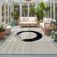 thumbnail image 2 of Area Rugs 3'x5', Grey Striped Carpet Runner Indoor Outdoor Rugs Home Decor Aesthetic, Black Geometric Vintage Stripes Ombre Non Slip Mats Washable Accent Rug for Living Room Bedroom, 2 of 8