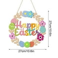 thumbnail image 3 of Easter Decoration Door Hanging, 10.6" Wooden Wreath Pendant for Front Porch and Holiday Decor, Seasonal Welcome Sign, 3 of 6