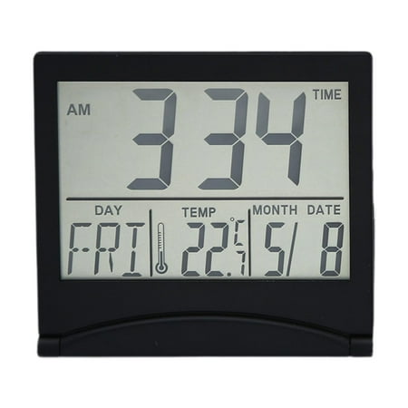 kowaku Desktop Alarm Clock Digital Timer Household Portable Watch Foldable for Children Adult Teen Tales Table Travel Next to It